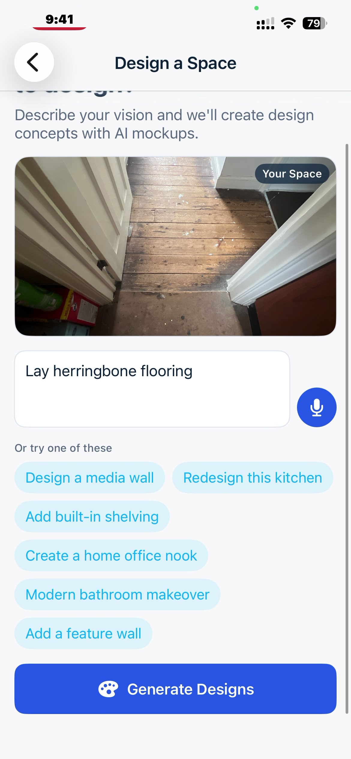 AI Design input